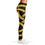 Gold Celtic Knot Symbol Print Women's Leggings