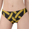 Gold Celtic Knot Symbol Print Women's Panties