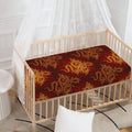 Gold Chinese Dragon Pattern Print Baby Crib Sheet