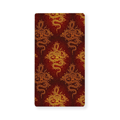 Gold Chinese Dragon Pattern Print Baby Crib Sheet
