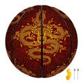 Gold Chinese Dragon Pattern Print Basketball