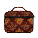 Gold Chinese Dragon Pattern Print Briefcase Bible Bag