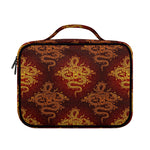 Gold Chinese Dragon Pattern Print Briefcase Bible Bag