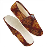 Gold Chinese Dragon Pattern Print Casual Shoes