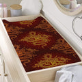 Gold Chinese Dragon Pattern Print Changing Pad Cover