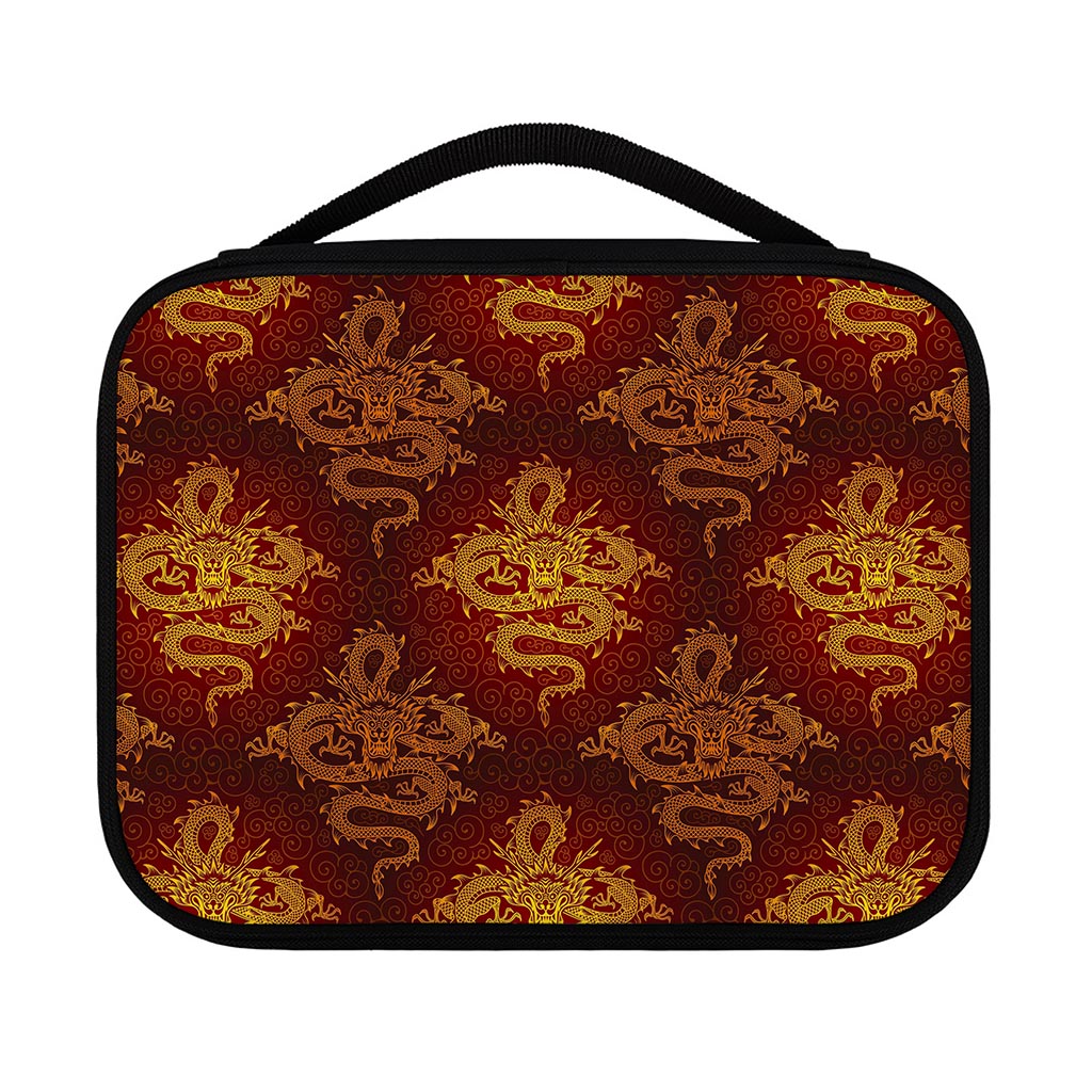 Gold Chinese Dragon Pattern Print Classic Bible Case