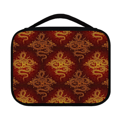 Gold Chinese Dragon Pattern Print Classic Bible Case