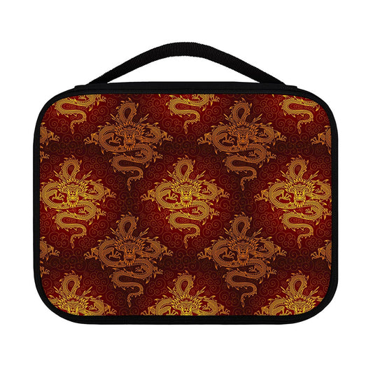 Gold Chinese Dragon Pattern Print Classic Bible Case