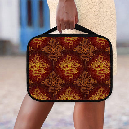 Gold Chinese Dragon Pattern Print Classic Bible Case