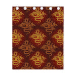 Gold Chinese Dragon Pattern Print Curtain