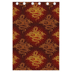 Gold Chinese Dragon Pattern Print Curtain