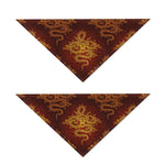 Gold Chinese Dragon Pattern Print Dog Bandana
