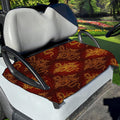 Gold Chinese Dragon Pattern Print Golf Cart Seat Cover