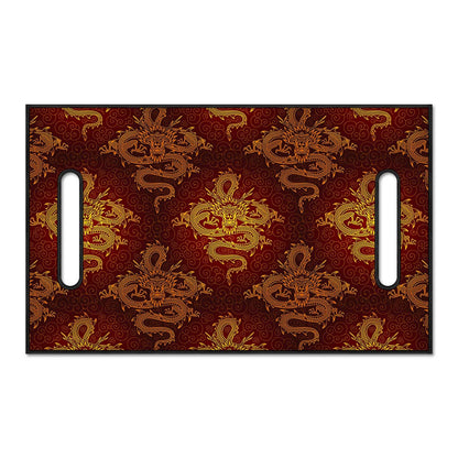 Gold Chinese Dragon Pattern Print Golf Cart Seat Cover