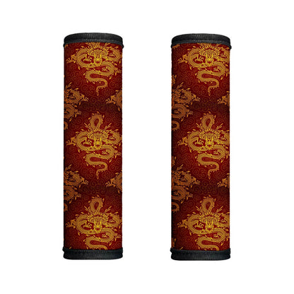 Gold Chinese Dragon Pattern Print Handle Covers