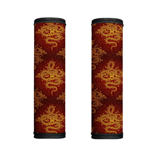 Gold Chinese Dragon Pattern Print Handle Covers