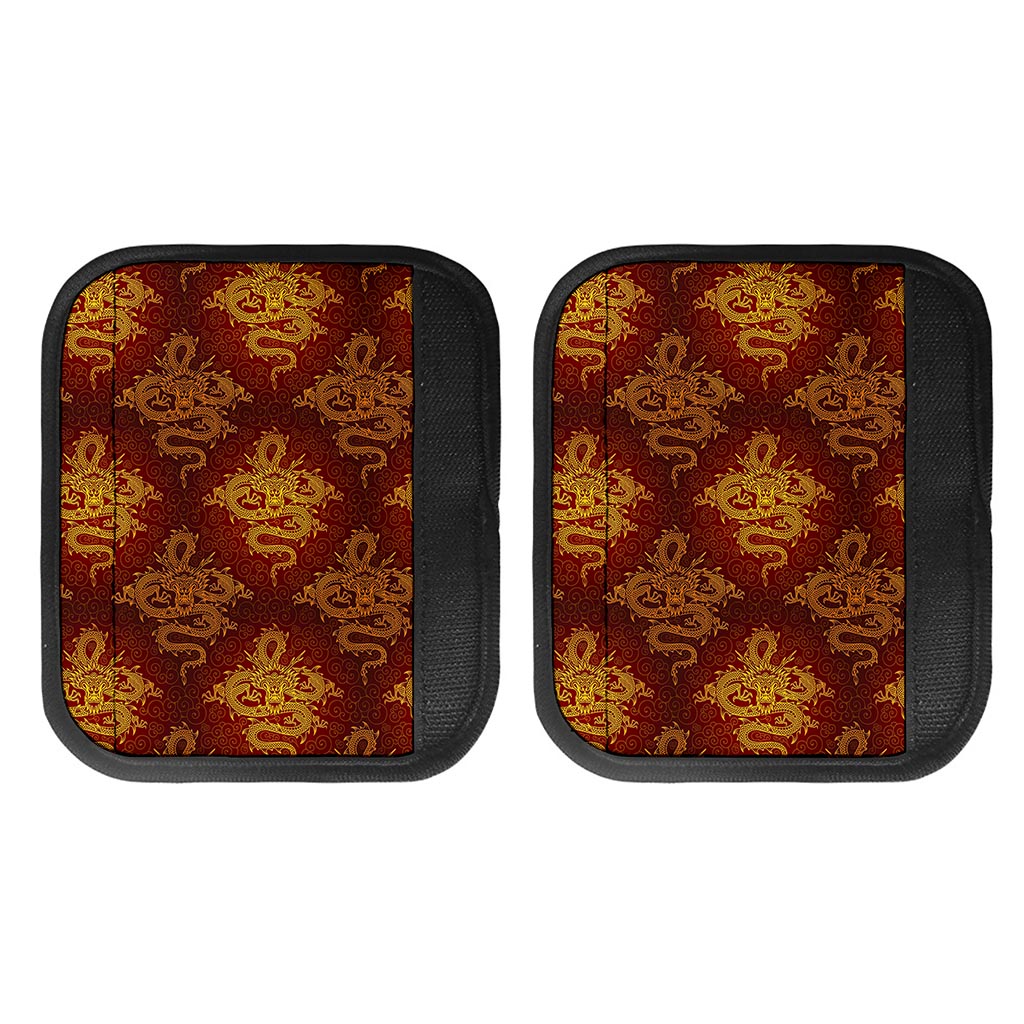 Gold Chinese Dragon Pattern Print Handle Covers