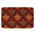 Gold Chinese Dragon Pattern Print Indoor Door Mat