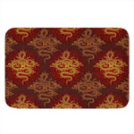 Gold Chinese Dragon Pattern Print Indoor Door Mat