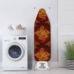 Gold Chinese Dragon Pattern Print Ironing Board Cover