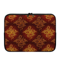 Gold Chinese Dragon Pattern Print Laptop Sleeve