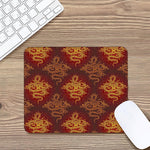 Gold Chinese Dragon Pattern Print Mouse Pad