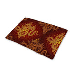 Gold Chinese Dragon Pattern Print Pet Cooling Mat Cover