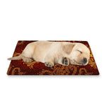 Gold Chinese Dragon Pattern Print Pet Cooling Mat Cover
