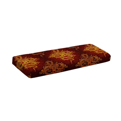 Gold Chinese Dragon Pattern Print Piano Keyboard Cover