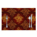 Gold Chinese Dragon Pattern Print Placemat