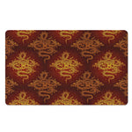 Gold Chinese Dragon Pattern Print Polyester Doormat