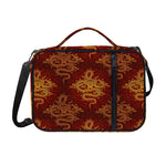 Gold Chinese Dragon Pattern Print Shoulder Strap Bible Bag