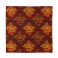 Gold Chinese Dragon Pattern Print Silk Bandana