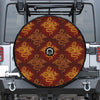 Gold Chinese Dragon Pattern Print Tire Cover With Camera Hole