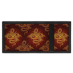 Gold Chinese Dragon Pattern Print Trifold Wallet