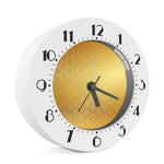 Gold Chinese Pattern Print Alarm Clock