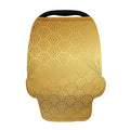 Gold Chinese Pattern Print Baby Seat Cover