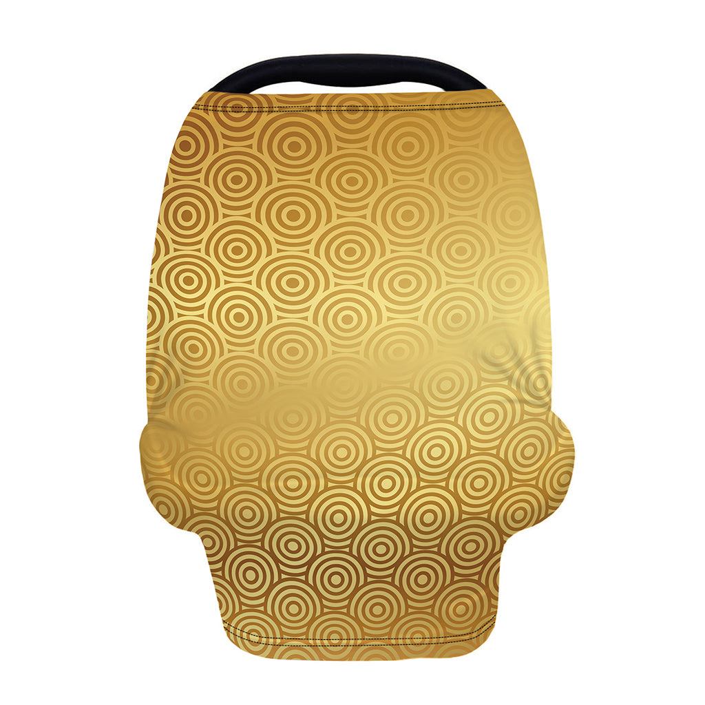Gold Chinese Pattern Print Baby Seat Cover