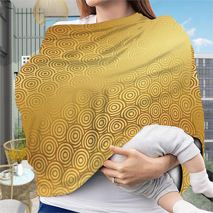 Gold Chinese Pattern Print Baby Seat Cover