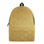 Gold Chinese Pattern Print Backpack