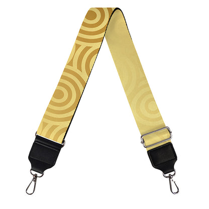Gold Chinese Pattern Print Bag Strap