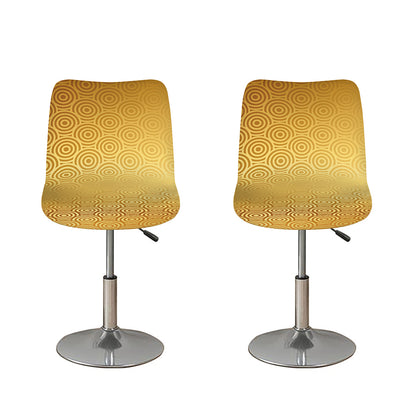 Gold Chinese Pattern Print Bar Stool Covers