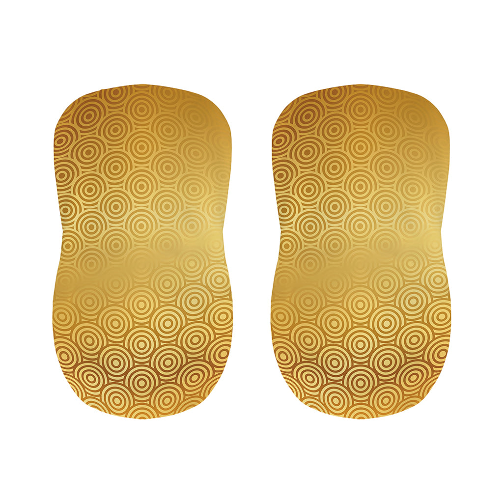 Gold Chinese Pattern Print Bar Stool Covers