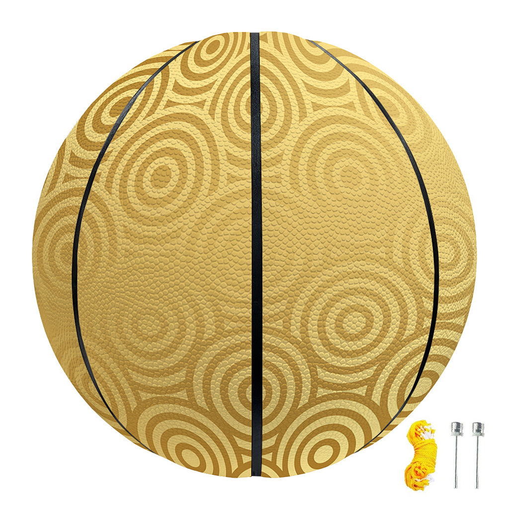 Gold Chinese Pattern Print Basketball