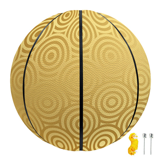Gold Chinese Pattern Print Basketball