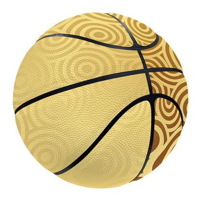 Gold Chinese Pattern Print Basketball