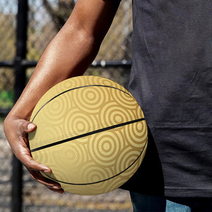 Gold Chinese Pattern Print Basketball
