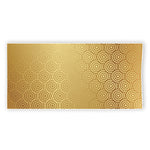 Gold Chinese Pattern Print Beach Towel