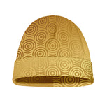 Gold Chinese Pattern Print Beanie