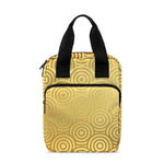 Gold Chinese Pattern Print Bible Tote Bag